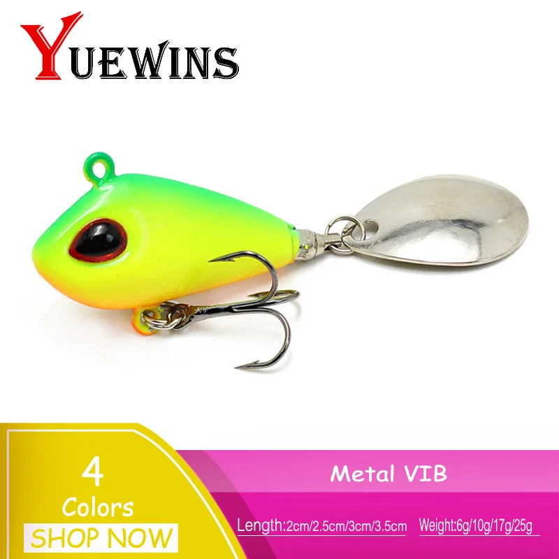 YUEWINS металлическая Рыболовная Приманка VIB искусственная 6 г 10 17 25 зимняя ледяная