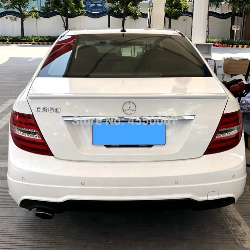 Для w204 mercedes benz надрезаемая подкладка, ABS Материал автомобильный спойлер заднего крыла для w204 mercedes benz C180 C200 C260 спойлер 2010