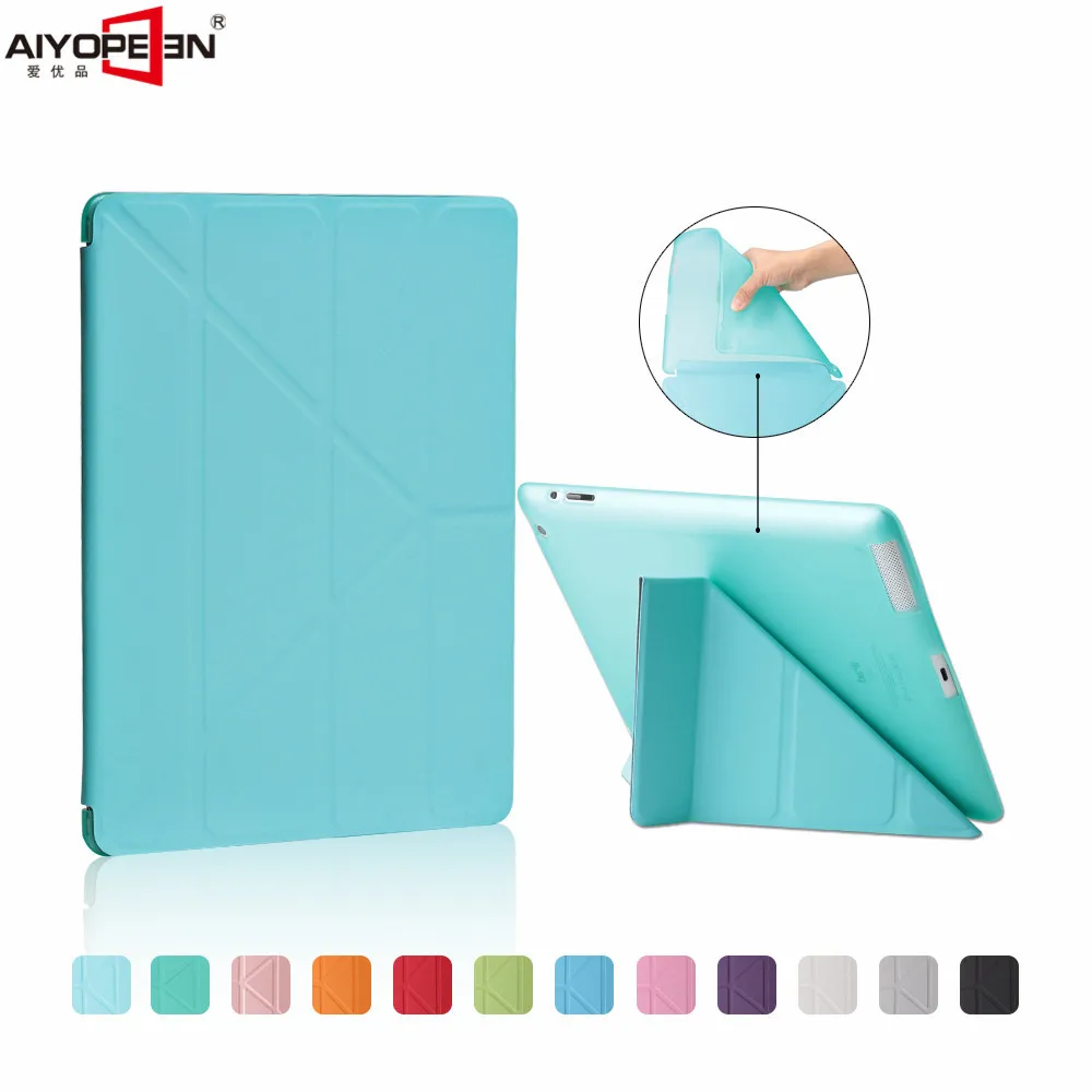 Чехол для iPad 2/3/4 A1460 чехол силиконовый мягкий задний флип-стенд с функцией автоматического сна/пробуждения из искусственной кожи смарт-чехол для iPad 3 4 2 Чехол - Цвет: blue 2