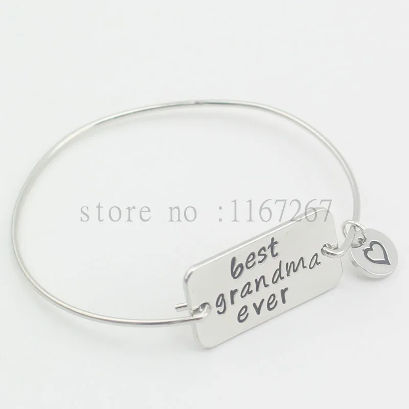 Новинка 2016 браслеты с ручным тиснением Браслет Лучшая бабушка Ever украшения для