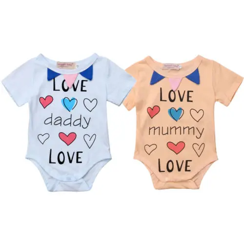 Комбинезон с коротким рукавом Love Mummy Daddy летняя одежда для мальчиков и девочек