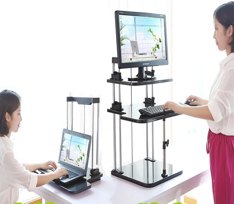 Sit/Stand стол стояк три уровня регулируемая высота легкий стоящий ноутбук стол ноутбук/планшет/стойка-держатель для монитора