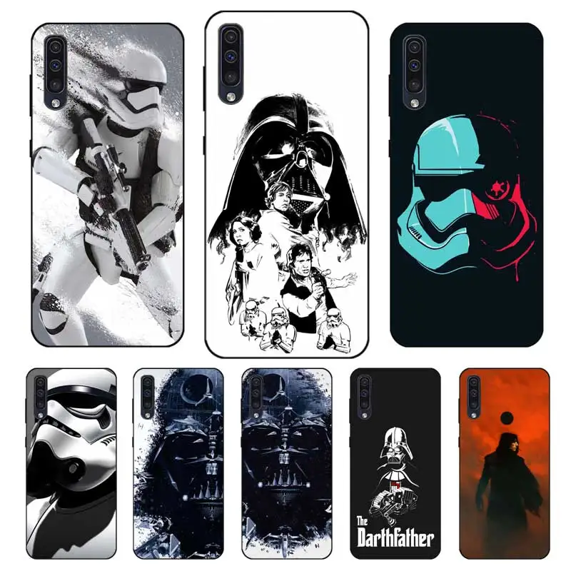 N410 Star War Black Silicone Case For Samsung Galaxy A2 Core A6 A7 A8 A9 A10 A30 A40 A50 A60 A70 A80 A90 5G A20E Plus |