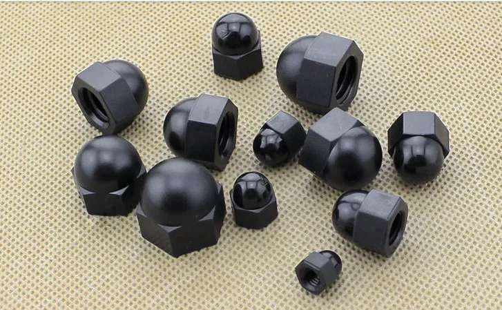 M12/M10/M8/M6/M5/M4/M3 черная нейлоновая белая пластиковая гайка купольная головка