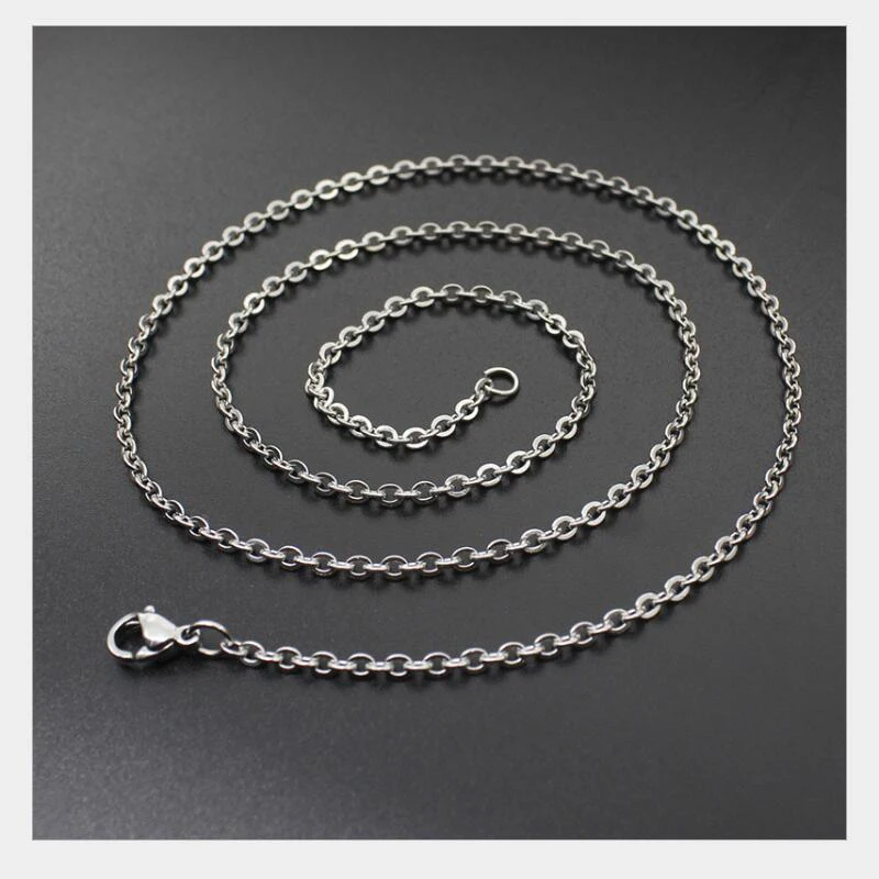 Мужское колье из нержавеющей стали ожерелье титана 3 цвета ширина 2 мм 40 см 45 50