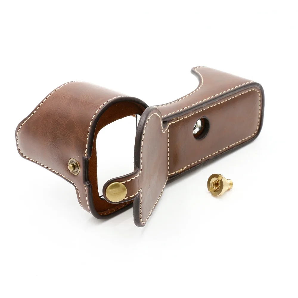 Digital Camera Bag Classical coffee Half Body Set Cover for Sony ILCE-7M2 FE 24-70mm A7 II A7II P Leather Case | Электроника