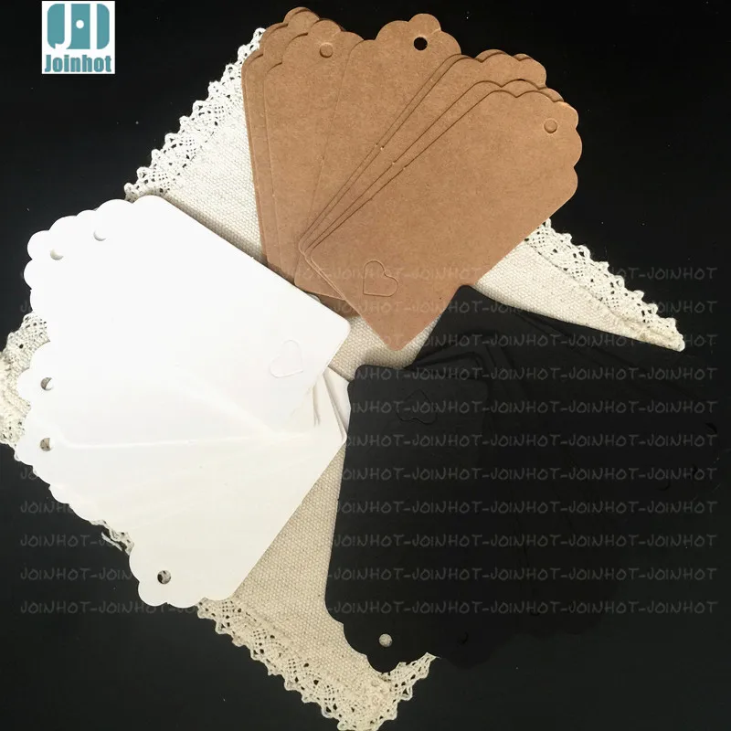 50 шт. 9*4.5 см коричневый крафт сердце Бумага бирки Свадебная вечеринка пользу удар