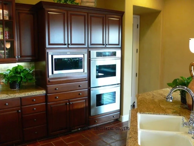 Антикварный кухонный шкаф из твердой древесины (LH SW018)|wood kitchen cabinets|solid wood cabinetskitchen