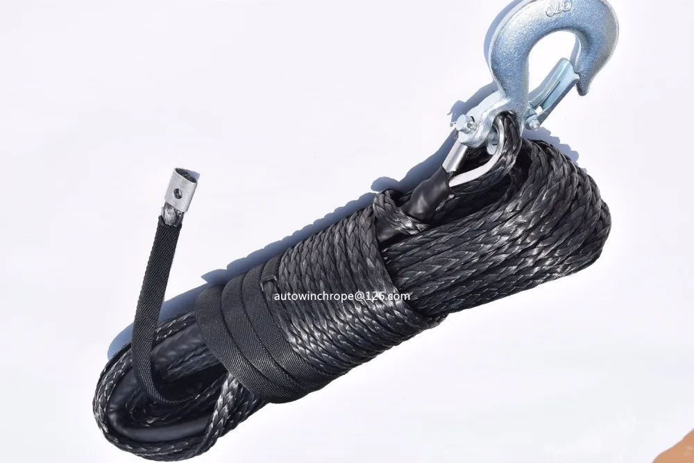 

Black 10mm*30m Replacement Synthetic Rope for Winch,Winch Rope Extension,Off Road Rope,ATV Winch Cable