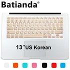 Новая Корейская Силиконовая Защитная Наклейка для клавиатуры для Apple Macbook Air 13, Mac Pro 13, 15, 17, чехол для клавиатуры Retina