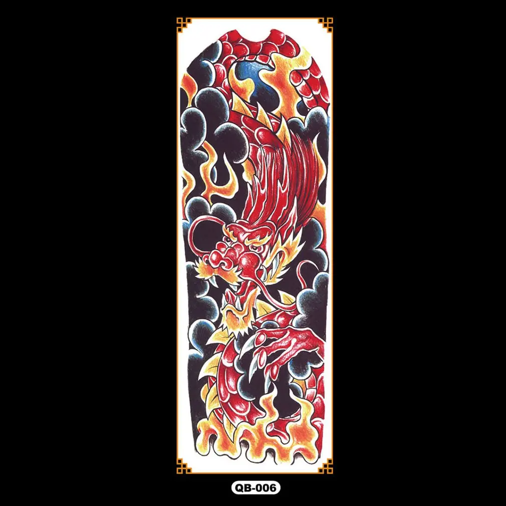 Наклейки для татуировок QB полностью закрывающие руки водонепроницаемые с