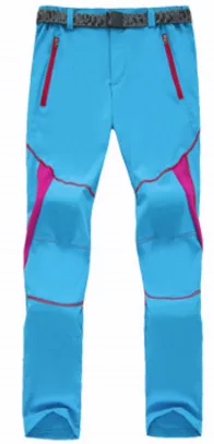 Blue MAZEROUT женские летние рыбацкие брюки походные брюки женские уличные треккинговые размера плюс дышащие быстросохнущие походные брюки 3XL P18 - Цвет: Blue