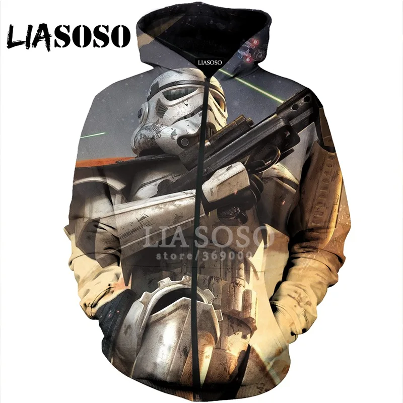 LIASOSO, 3D принт, для женщин и мужчин, повседневные, фильм, Звездные войны: battleспереди, Дарт Вейдер, пуловер, толстовки, кофты, куртка на молнии, X1002