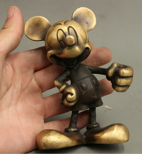 WBY914 + китайская Бронзовая скульптура с изображением милого Микки Мауса | Дом и сад