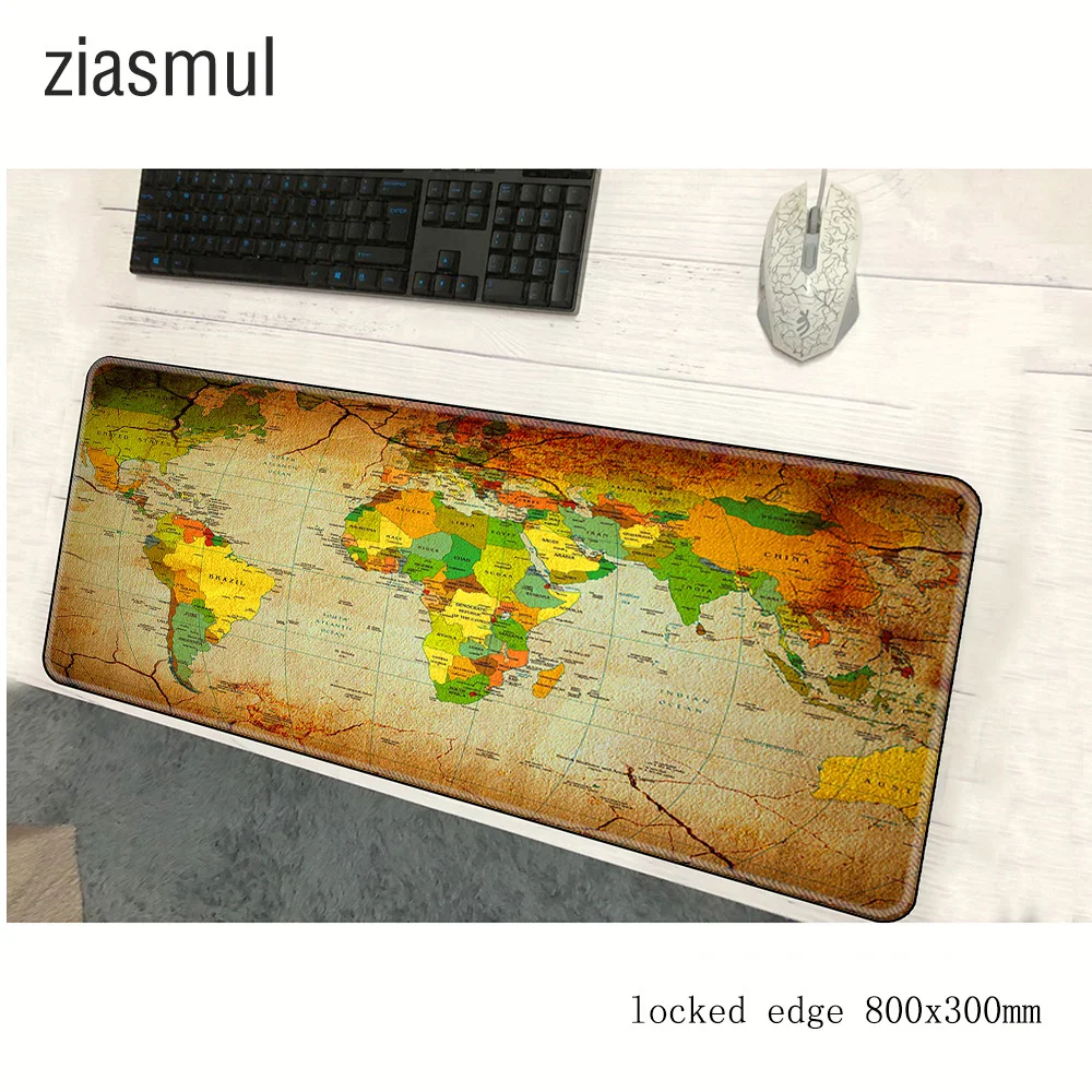 

Игровой коврик для мыши с картой мира, 800x300 мм