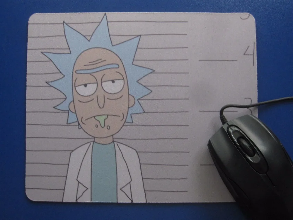 Crazy rick and dumb marty тема Печать Тяжелая ткань Нескользящий Резиновый коврик игровой коврик для мыши подставка 220*180*3 мм