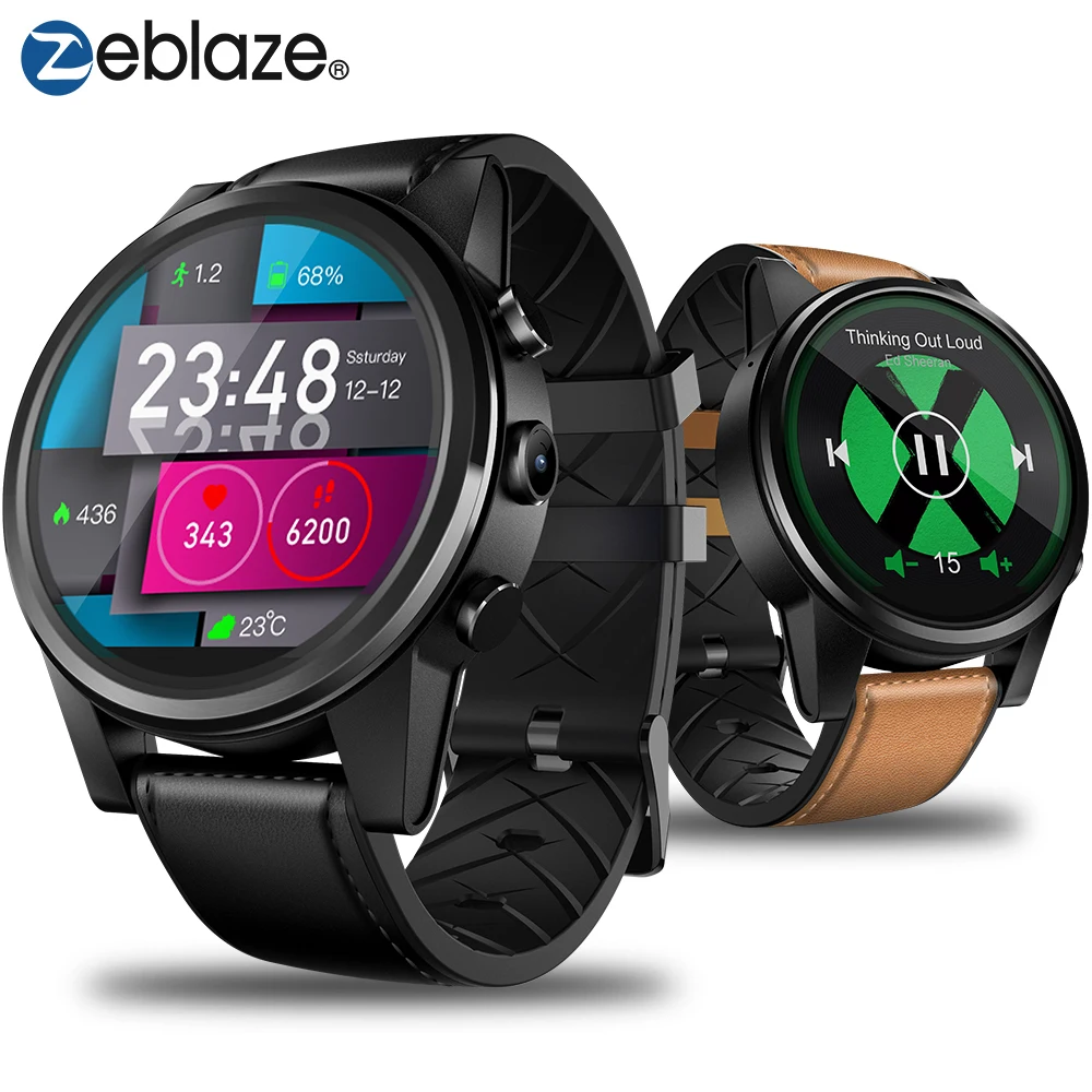 Zeblaze THOR 4 PRO 4G SmartWatch 1 6 дюйма Хрустальный дисплей GPS/ГЛОНАСС четырехъядерный 16 ГБ 600