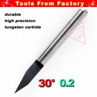 5 шт. 3175x30x0,2 мм V-образное твердосплавное гравировальное долото для печатной платы по дереву J3.3002