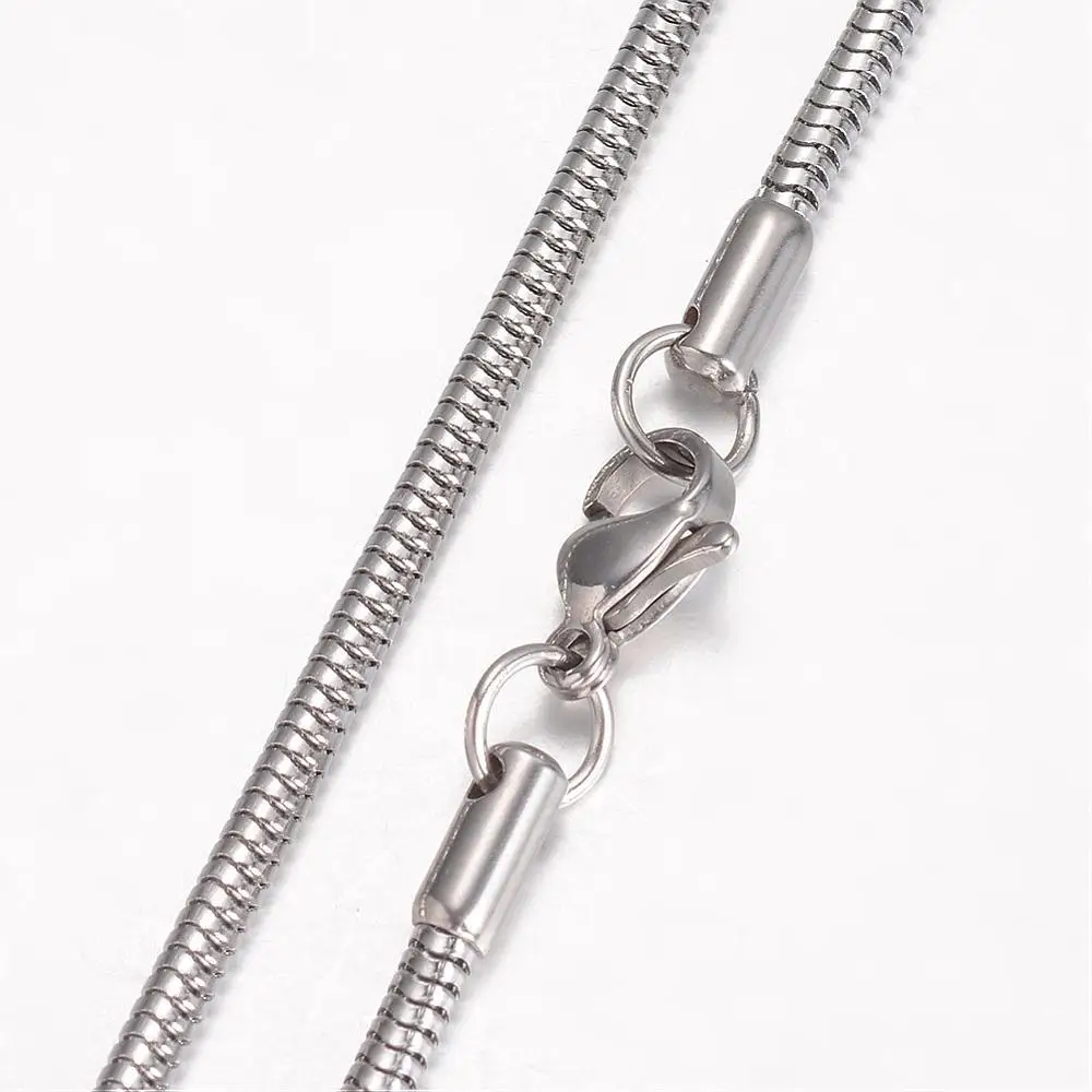 Цепочка змеиная из нержавеющей стали 304 3 мм с застежкой лобстером|chain for necklace