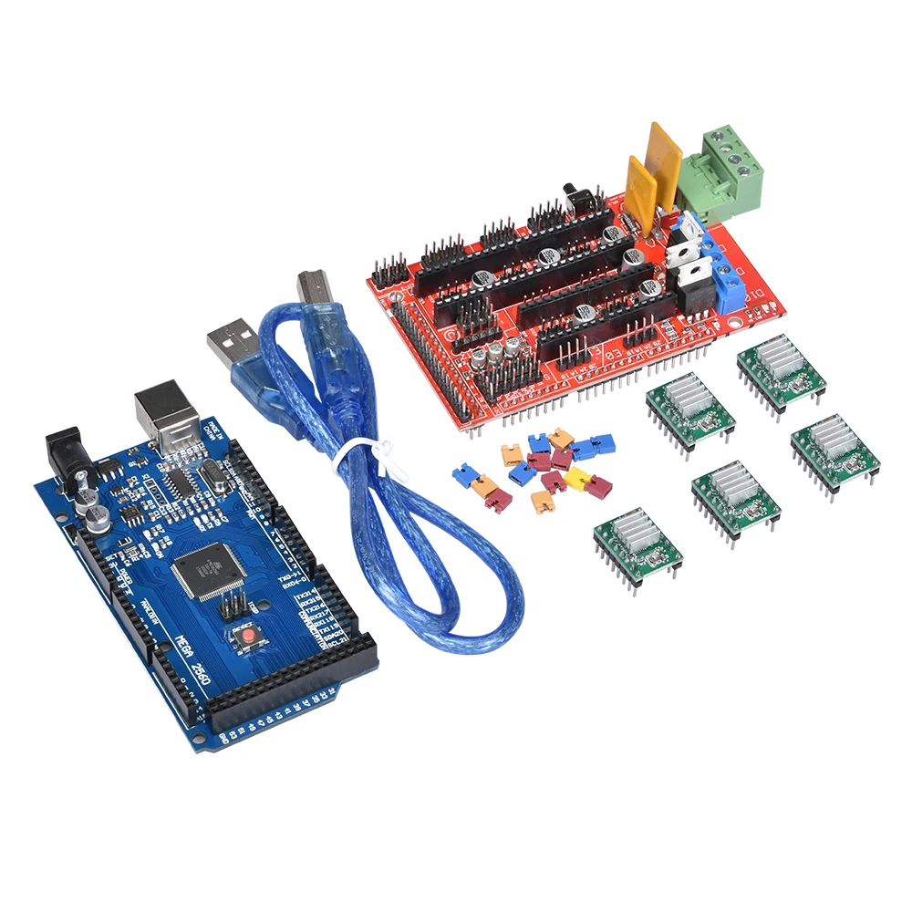 Комплект деталей для 3D принтера 1 шт. плата контроллера RAMPS 4 + Mega 2560 R3 Reprap Мендель 5