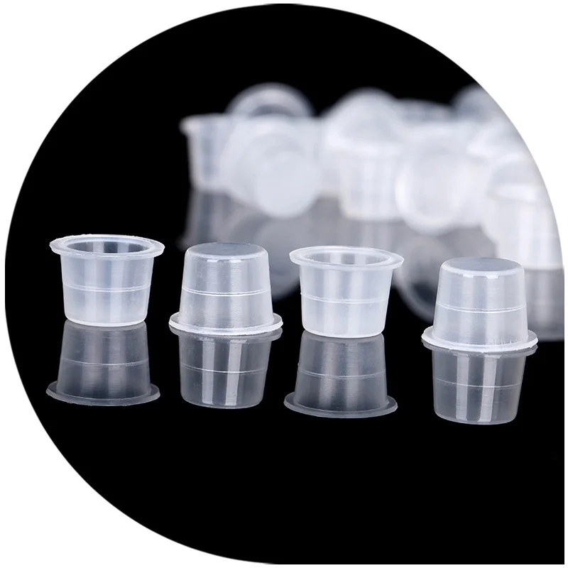 Одноразовые пластиковые микроблейдинг чернила для татуажа 100 шт. S/M/L чашки