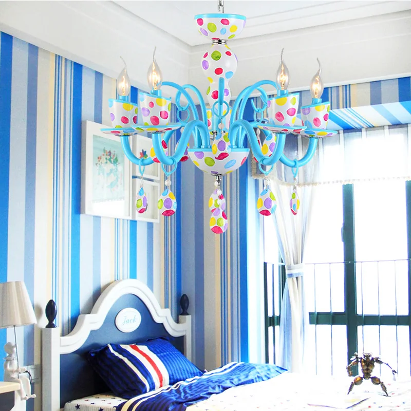 Новая классическая люстра Macaron красочный подвесной стеклянный светильник тело