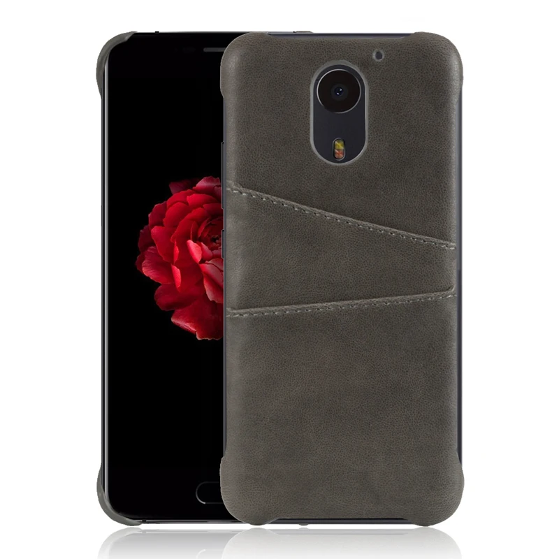 GRAY Чехол для UMI Plus E, винтажный кожаный чехол для UMI Plus, деловой чехол 5," с карманом для карт, чехол-кошелек - Цвет: GRAY