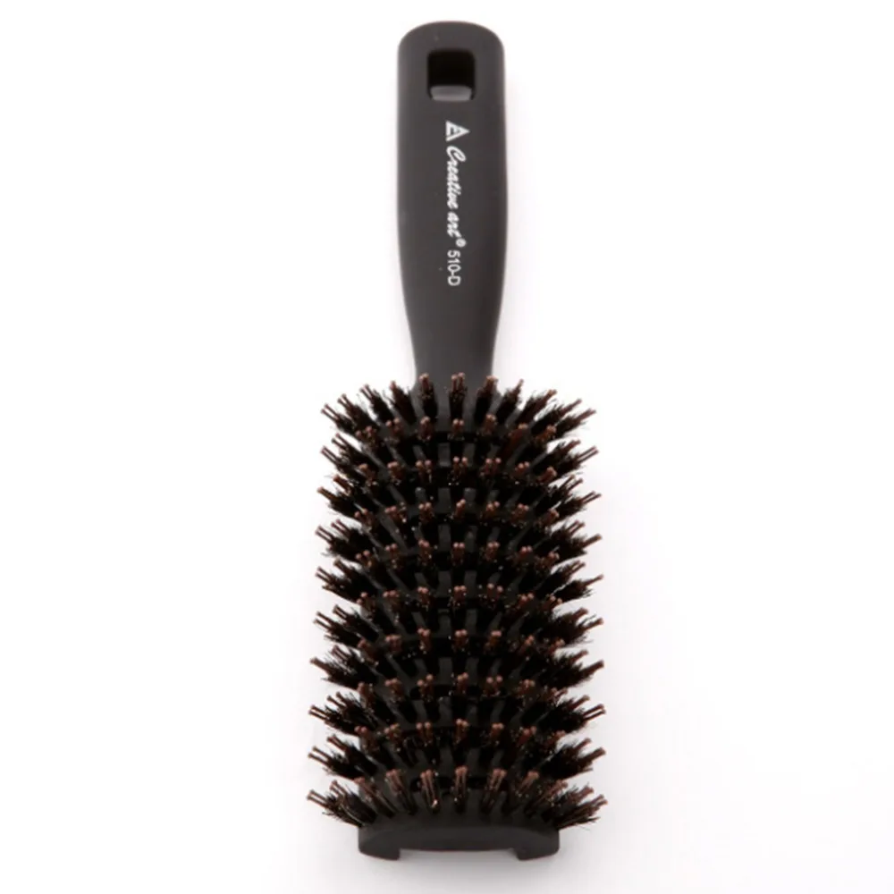 Mens Styling Ribs Comb Bristles Hair Brush Frosted Scrub Handle Anti-Static Barbershop Salon Modelling Hairdressing Beauty Tool