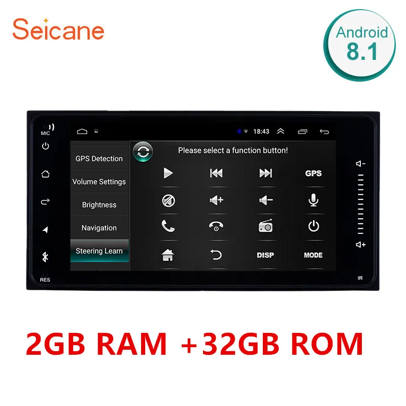 Seicane Универсальный 2GB RAM Автомобильный мультимедийный плеер для TOYOTA COROLLA Camry бренд