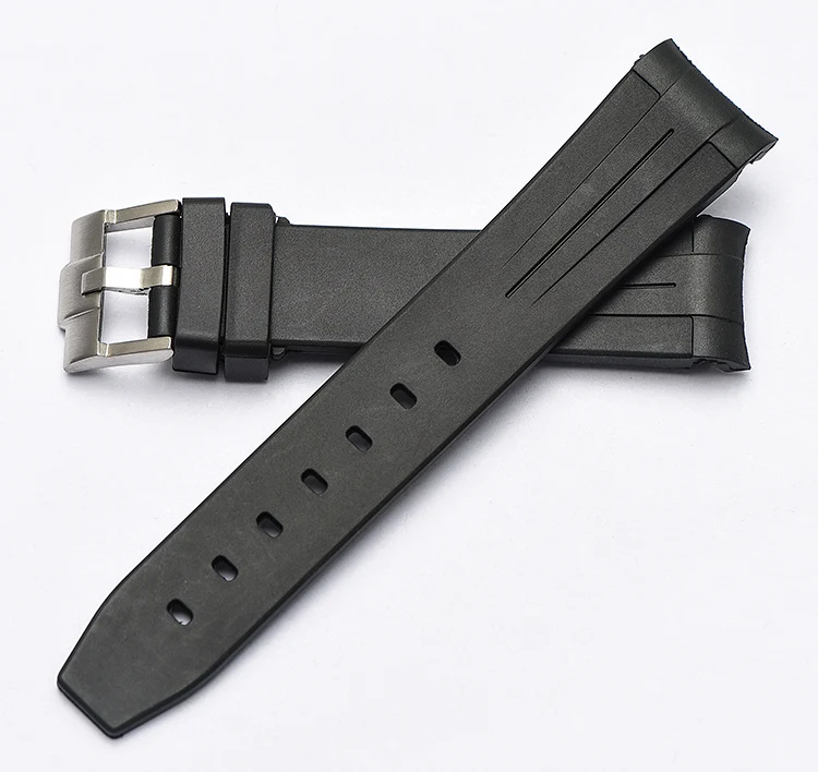 

EACHE High Quality Silicone Rubber Watchband With Curved Head 20mm 21mm Can Fit for Brand Watches &More colors