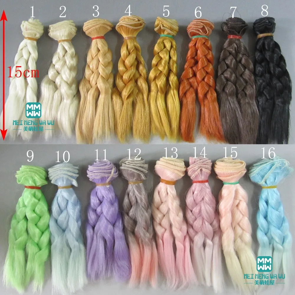 Парики для куклы 1 шт. 15 см и 25 * 100 волосы BJD/SD светильник золотистые/коричневые