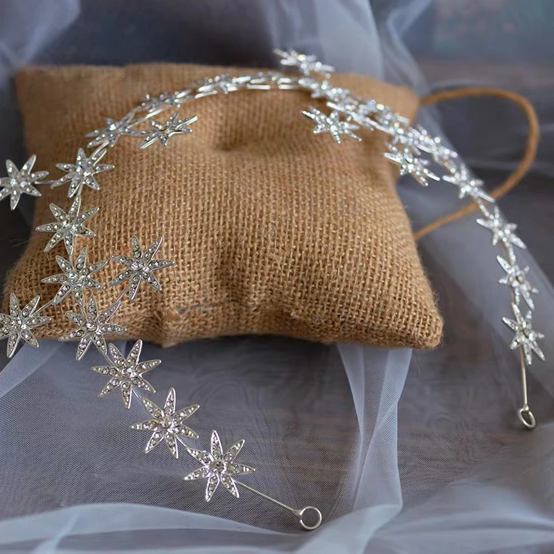 Европейский кристалл свадьба тиары-повязки для волос Ободки вечерние украшения