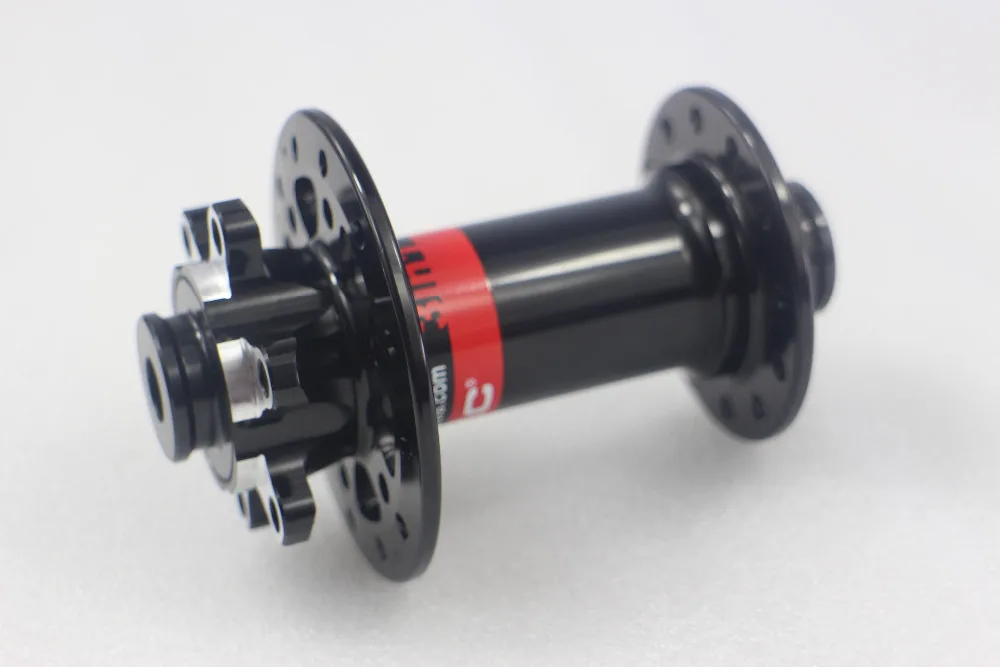 Передняя втулка Novatec D791SB M9 9 мм для велосипеда MTB XC цвет черный красный 24 Отверстия