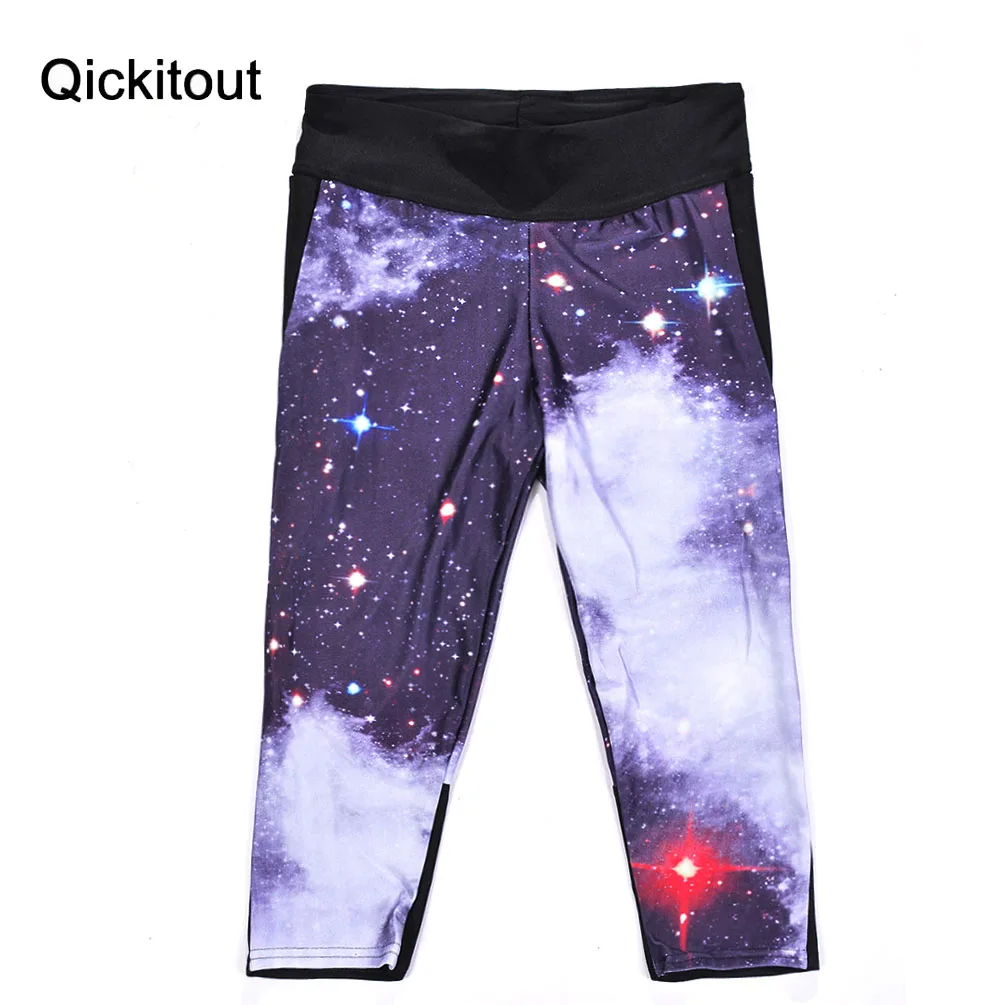 Модные сексуальные женские штаны с 7 точками, женские леггинсы, Galaxy Blue Ash stars, цифровой принт, женские штаны с высокой талией и боковыми карманами для телефона