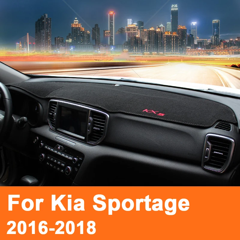 

Чехлы для приборной панели автомобиля Kia Sportage QL 2016 2017 2018 LHD, не заглушающий светильник, коврик, коврики, защитные аксессуары для отделки ковро...
