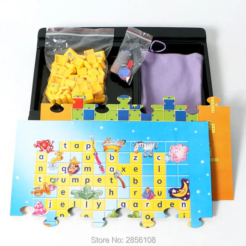 Семейные забавные Junior SCRABBLE 2 веселые игры в слова в одном английском Игра-Головоломка Развивающие игрушки Вечерние игры, веселье кроссворд игра
