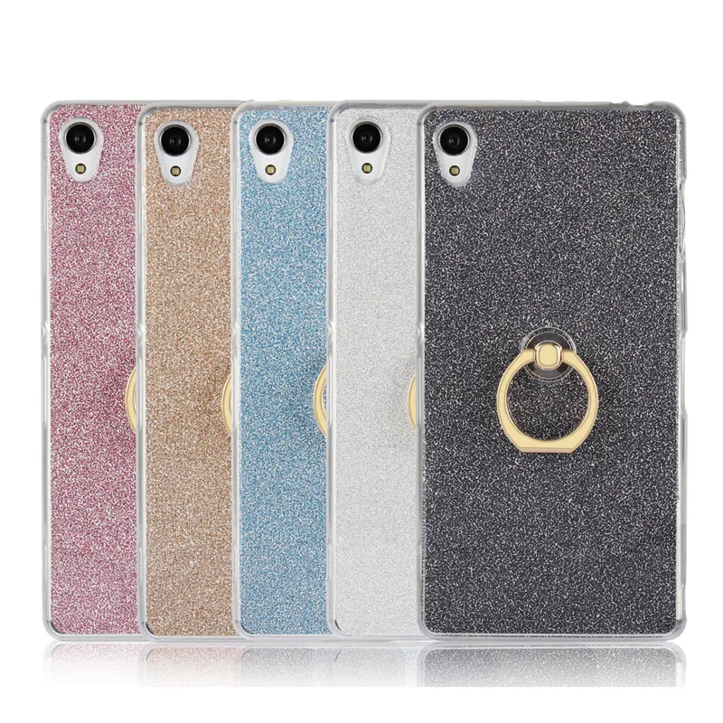 Модный силиконовый чехол с держателем для Sony Xperia Z3 прозрачный мягкий ТПУ