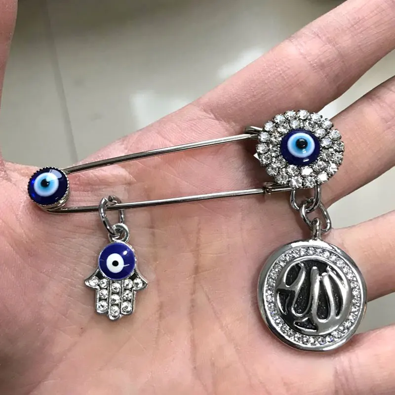 Hamsa рука Фатимы Аллах детская булавка из нержавеющей стали|Броши| |