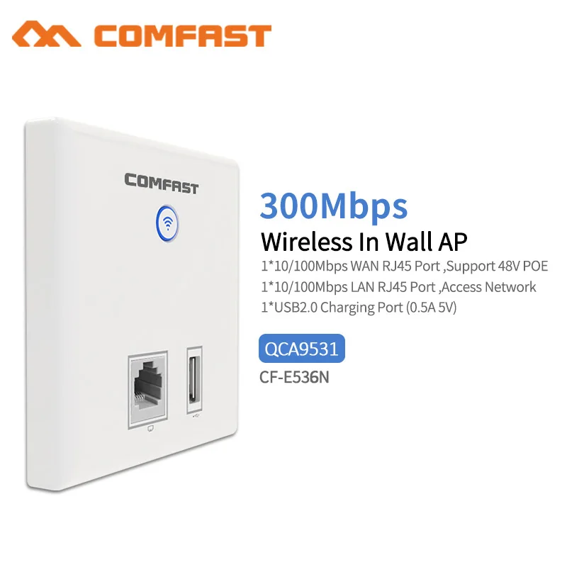 10pcs Wireless WIFI Access Point 300Mbps WiFi Router Wall USB Access Point RJ45 LAN WAN  in Wall AP Socket Router Wall Wifi Repe
