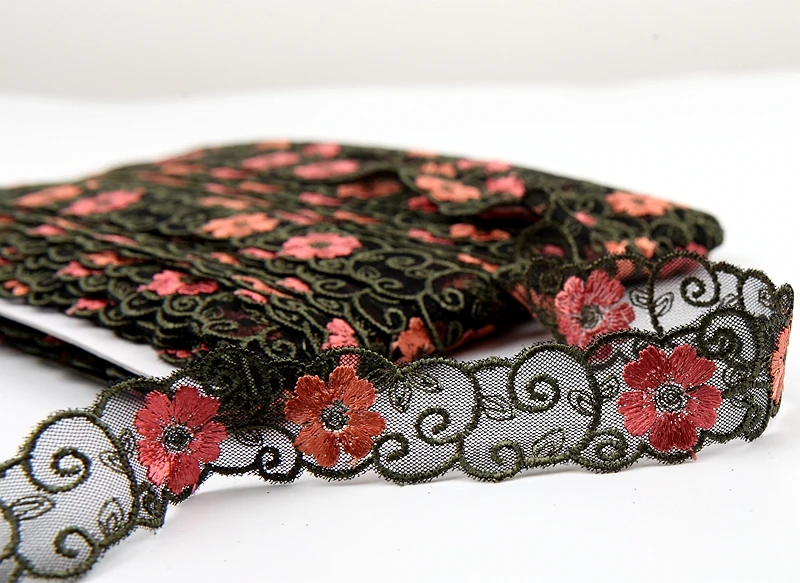 MLAEY 2Yards Exquisite Embroidered Flower Lace Trim High Quality Fabric DIY Craft&ampSewing Dress Clothing Accessories | Дом и сад