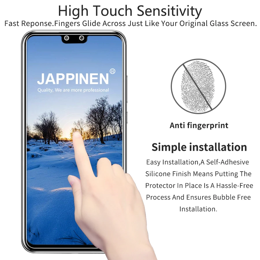Jappinen 2.5D 9h 0 26 мм Экран протектор Закаленное Стекло для huawei Y9 2019 Премиум закалённые