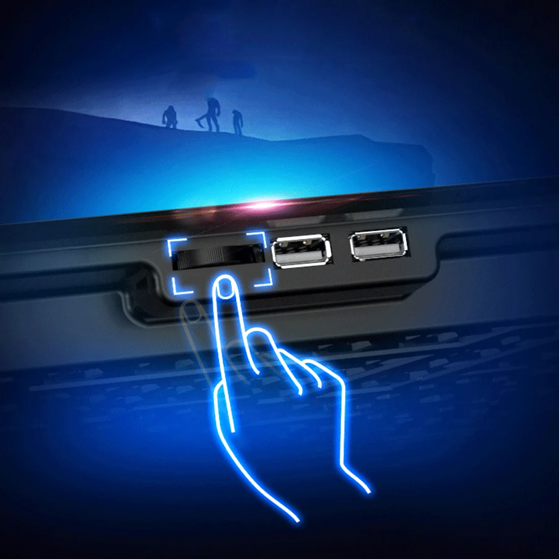 Двойной USB порт тихий радиатор регулировка скорости ветра охлаждения кулер вентилятор подставка для ноутбука ноутбук ПК размер ниже 17 дюймов