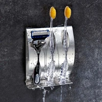 free shipping no drill 23holes stainless steel bathroom toothbrush holder dispenser wall mounted stand jf1328