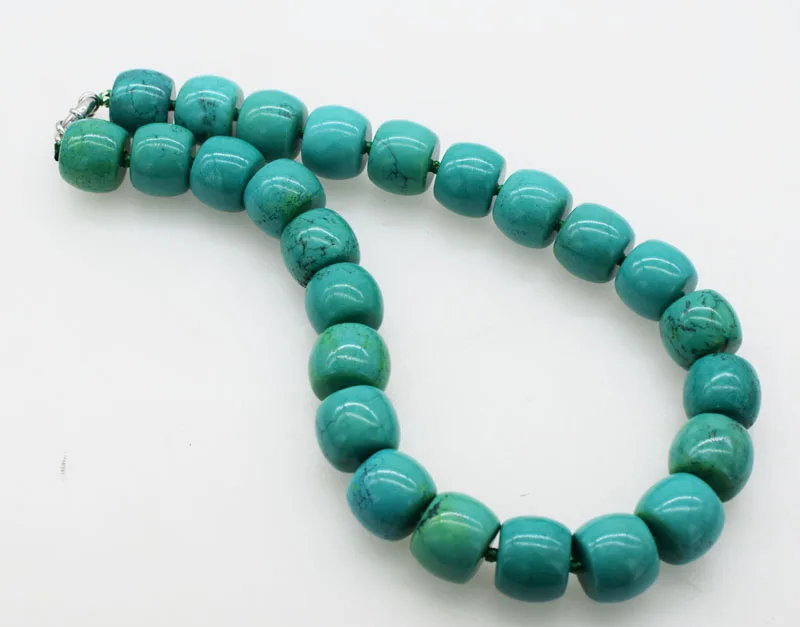 Howlite бирюзовое круглое зеленое ожерелье 15*20 мм 17 дюймов природа, fppj Рождественский подарок