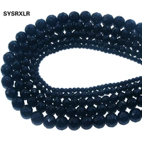 wholesale faceted natural stone black glass loose round beads for jewelry making diy bracelet necklace 4 6 8 10 12 mm strand