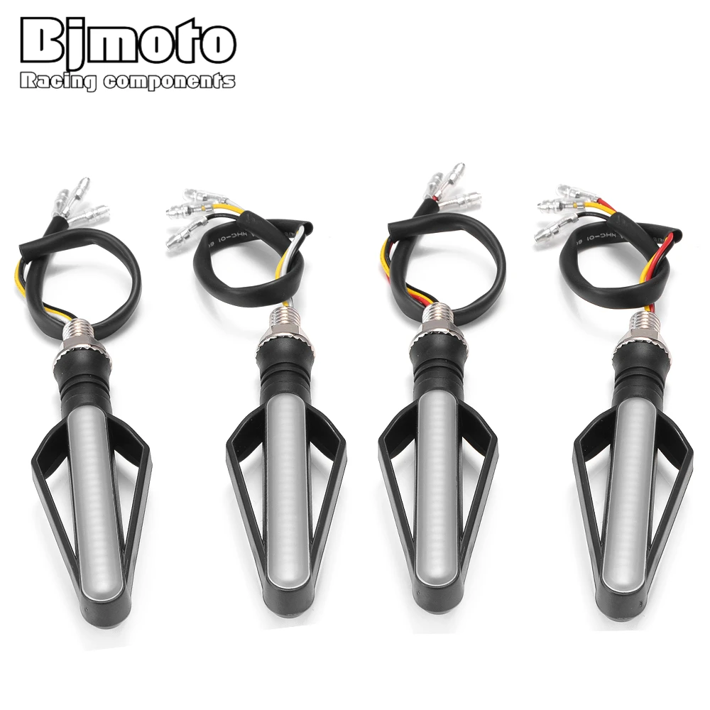 BJMOTO светодиодный указатель поворота мотоцикл индикатор мигалка хвост
