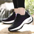 Кроссовки женские сетчатые, дышащие, на шнуровке, повседневная мягкая обувь, плоская подошва, модные летние