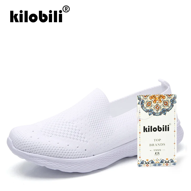 Kilobili 2019 Весна Для женщин плоские кроссовки обувь дышащие сетчатые туфли балетки