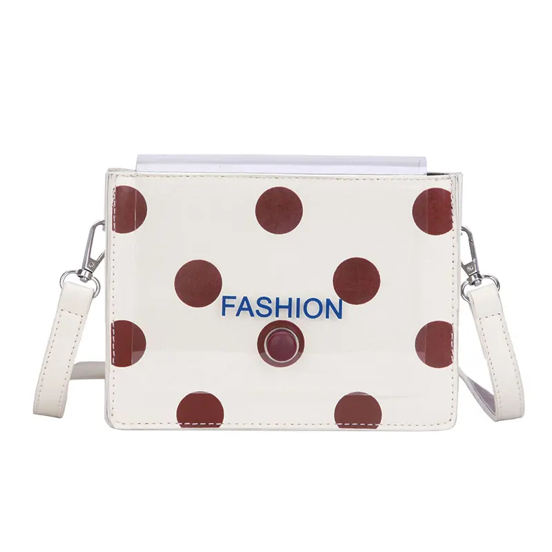 

Fashion Women Brand Design Small Flap Shoulder Bag Clear Transparent PU Composite Messenger Bags New Female Handbags 110