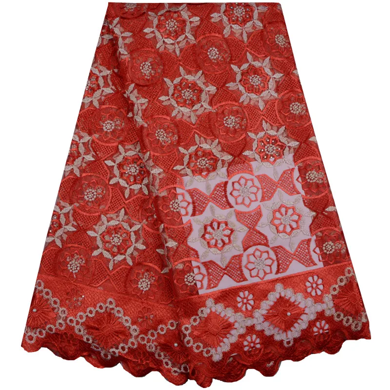 

High Quality African Lace Fabric Net French Tulle Lace Fabric With Stones 2017 New Design For Women Dresses 5 Yards On Sale 802B